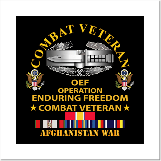 Combat Veteran - OEF - 1st Awd CAB  w Eagles w SVC Wall Art by twix123844